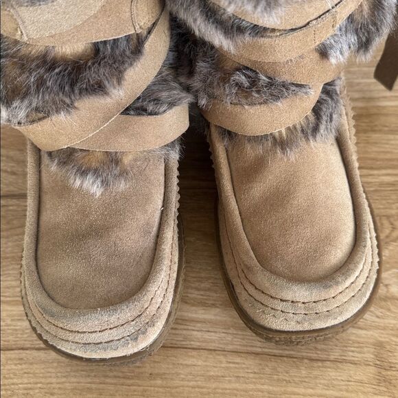 Sam Edelman Meiko Suede Leather and faux-fur Lined Boots Pull-On Moccasin Size 8 - Picture 11 of 14